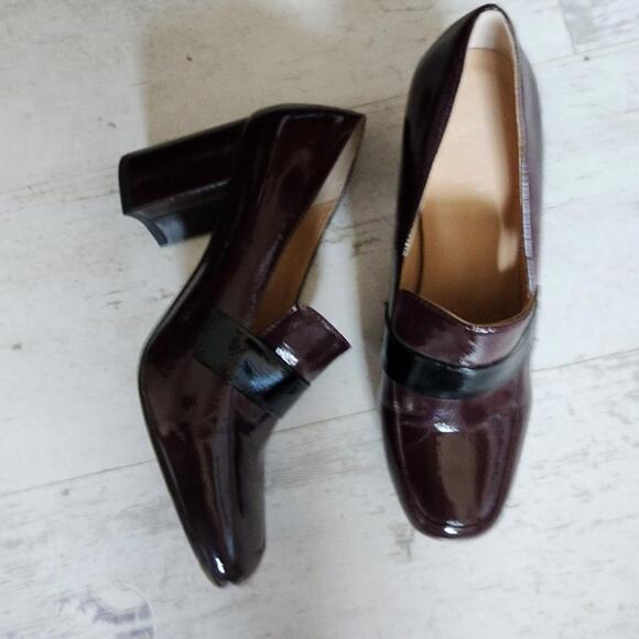 LKNW Franco Sarto Rounded Toe Block Heel 10 wine black 3" - Picture 1 of 9